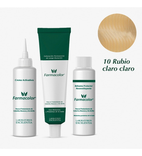 Farmacolor Kit Rubio Cla Clar N° 10 X 1 Estuche. De Fábrica.