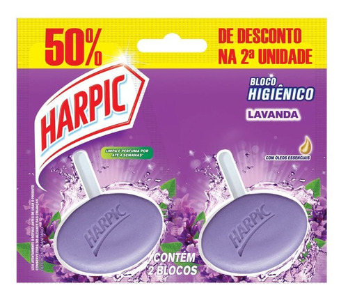 Bloco Sanitario Solido Harpic 26g Lavanda Com 50%off
