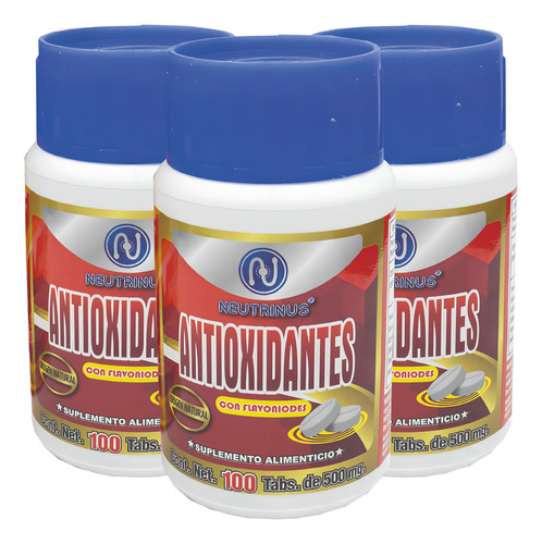Kit 3 Suplemento Alimenticio Antioxidantes Sabor Sin Sabor