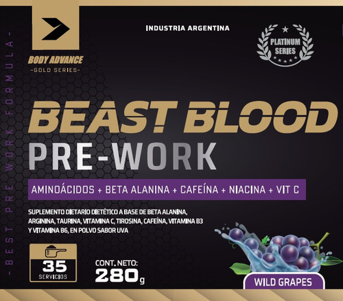 Pre Entreno - Beast Blood - Body Advance 280g