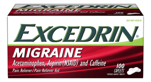 Excedrin Migraña Acetaminofen 100 Tabletas  