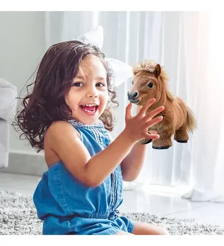 Robot Caballo De Felpa Interactivo – Cachorro Robótico Que Camina Y Se Mueve, Mascota Electrónica Suave Para Niños, Regalo De Cumpleaños
