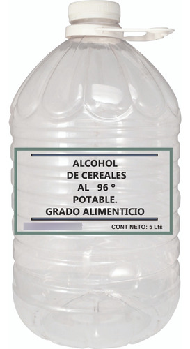 Alcohol De Cereales  Ideal Para Licores  5  Litros