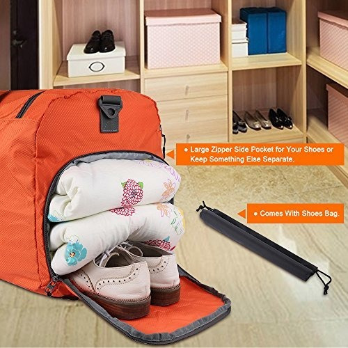 Bolso De Viaje Ligero Y Plegable De Oxa Con Bolsa De Zapatos
