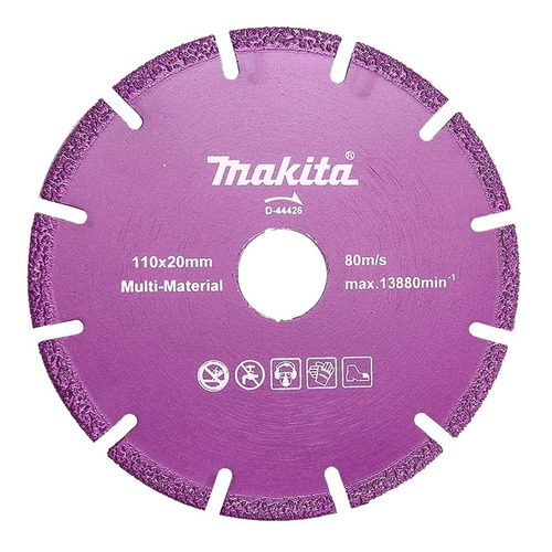 Disco Diamantado Makita Multimaterial Com Anel D-44426 Cor Rosa