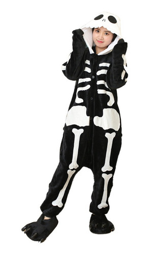 Pijama Kigurumi Con Diseño De Esqueleto Para Mujer, Ropa De