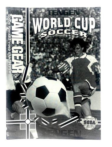 Tengen World Cup Soccer - Manual Original Sega Game Gear Usa