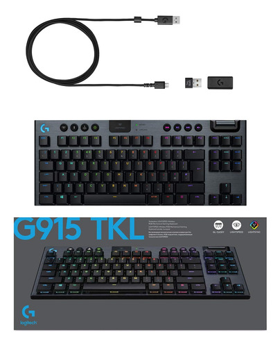 Logitech G915 Tkl Tenkeyless Lightspeed Inalámbrico Rgb Mech