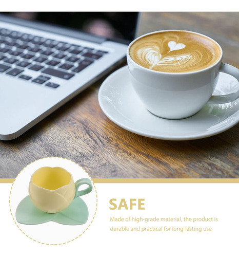 Juego De Tazas De Café De Cerámica Con Diseño De Tulipán New