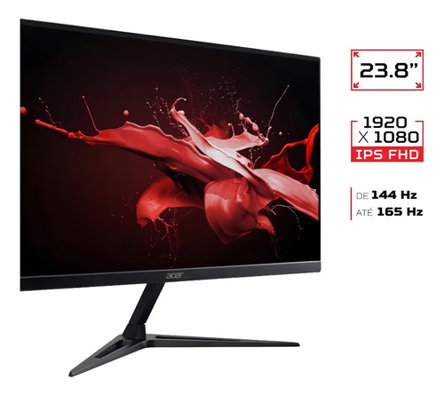 Monitor Gamer Acer com tela de 23.8" 144Hz 127/220V e resolução Full HD - Bom (Recondicionado)
