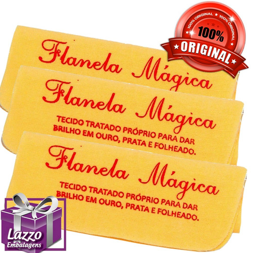 45 Flanela Magica Original Limpa Ouro Prata Folheado Atacad