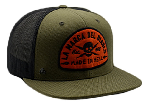 Gorra Plana Monster Apocalipsis Green Snapback / Kingmonster