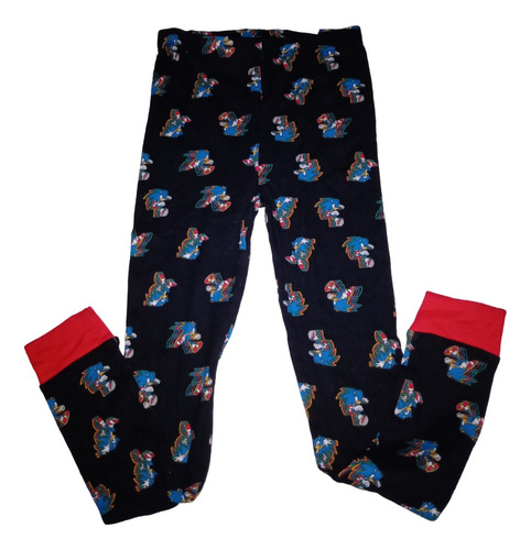 Pijama De Niño, Conjunto T 8 Años Pantalón Y Playera Sonic