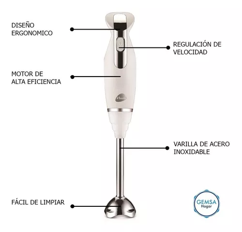 Minipimer Mixer Nura 500w Licuadora De Mano