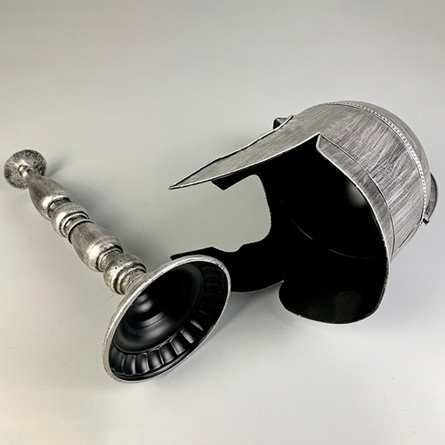 Casco Romano - Accesorio De Disfraz Medieval Para Plata