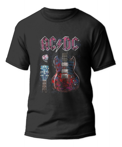 Polera Rock Bandas Ac Dc Guitarra 2 Ters Textil