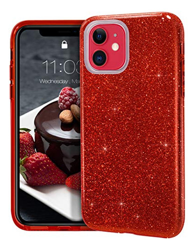 Mateprox iPhone 11 Case, Bling Sparkle Cute Girls Mujer Fund