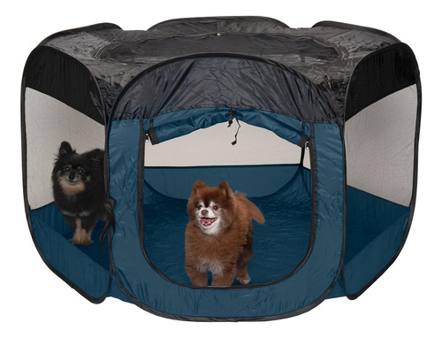 Corral Para Mascotas Furhaven Azul Marino 129cmx111cmx73cm