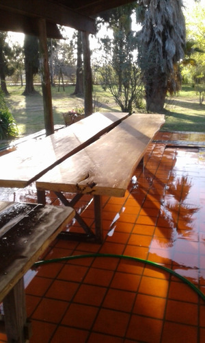 Mesa De Hierro Y Madera 1.20 M Por 4.00 Metros