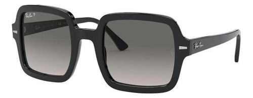 Óculos de sol polarizados Ray-Ban RB2188 Standard armação de acetato cor gloss black, lente grey de cristal degradada, haste gloss black de acetato