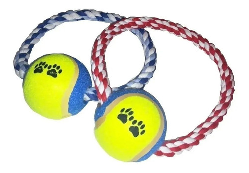 Set Juguete Tirador Aro Pelota Tipo Tenis Mascotas Grandes