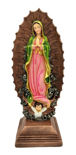 Virgen De Guadalupe Base Cuadrada Ch 32cm 