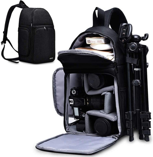 Mochila Negra Impermeable Para Camara Dslr Slr Mirrorless