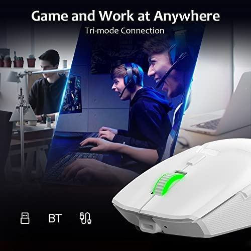 Mouse Para Jogos Sem Fio Delux M800pro - Sensor Paw 3370, C