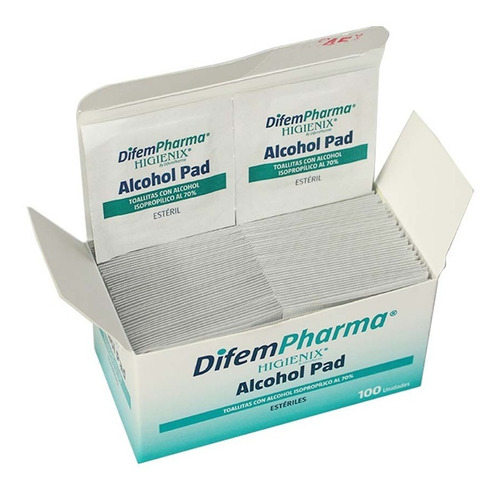 Imagen 5 de 9 de Alcohol Pad Toallitas Desinfectantes Higienix 100 Unds..