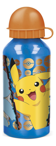 Botella Agua De Aluminio 400ml Pokemon Licencia Original