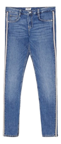 Jeans Skinny Low Rise Detalle Strass Talle 38 Importado
