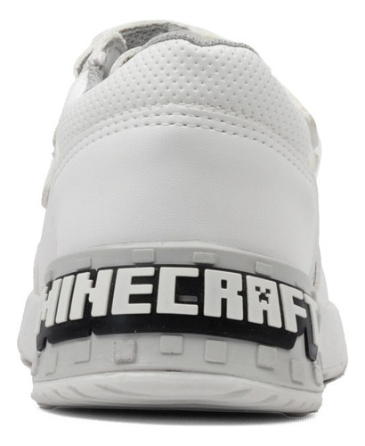Tenis Niño Cómodo Minecraft Creeper Pixels Mi4090 Blanco