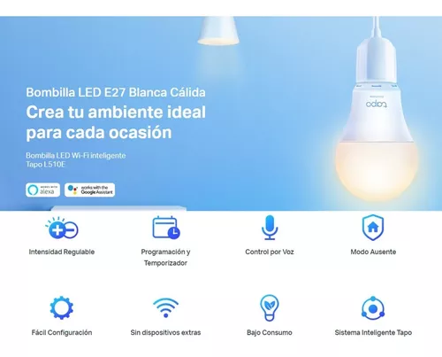 Tapo L510e (2-pack) Bombilla Inteligente Wi-fi Regulable