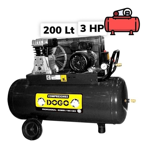 Compresor 3hp 200lts Profesional Trifásico 96kg Dogo Cuota