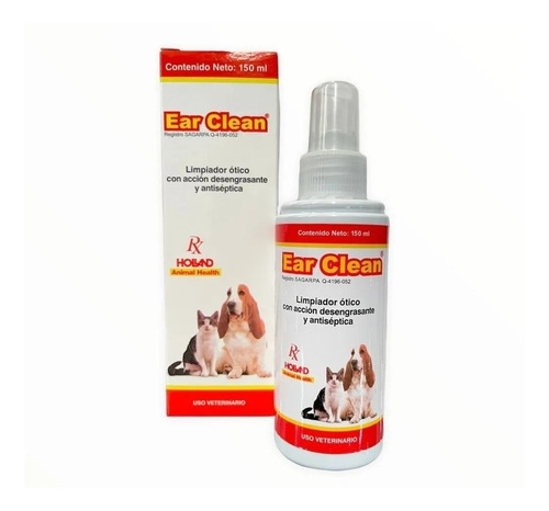 Imagen 1 de 1 de Limpiador Oido Ear Clean 150 Ml Holland Perros Gatos