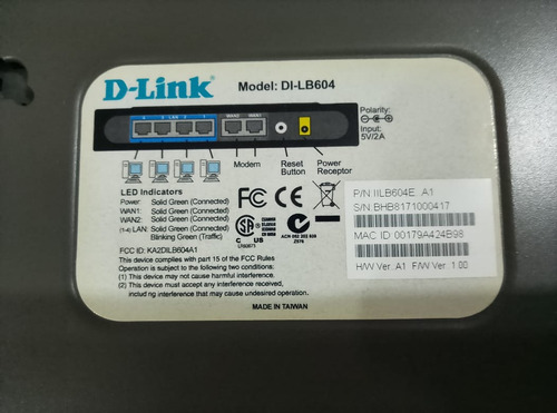 D-link Di-lb604 V1.0 Router Bridge Gris/plata (Usado)