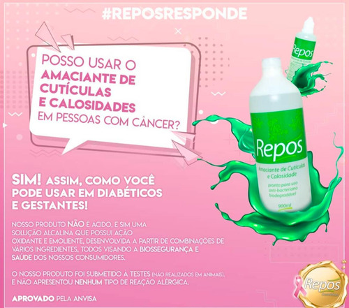 Amaciante De Cuticulas Calosidade Mãos E Pés 150ml Repos