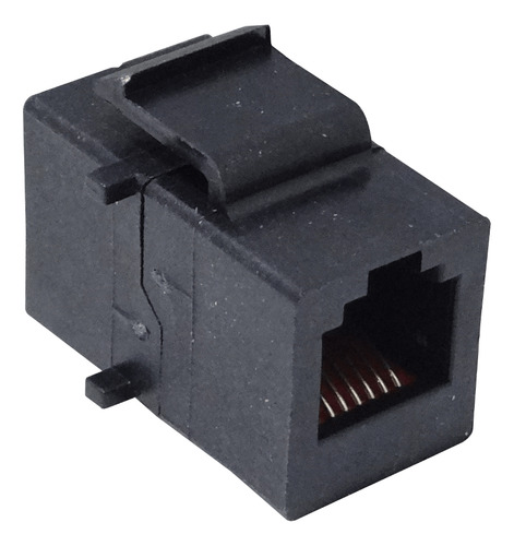 Negro 6p6c Utp Copla Rj12-rj12 Keystone Feedthrough Rj25-rj2