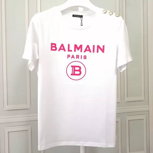 Camiseta De Tela Cómoda Balmain De Alta Calidad Ts3