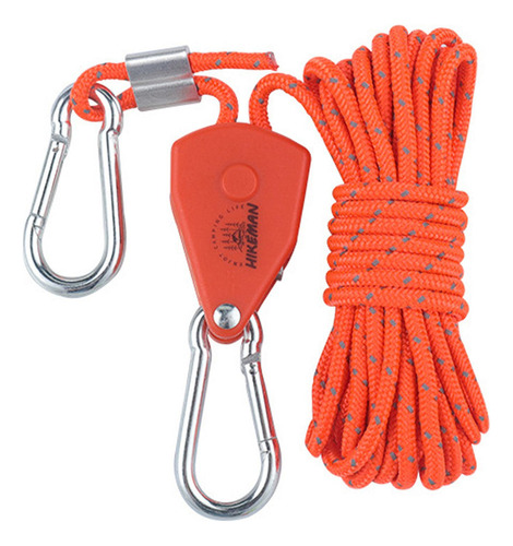 Cuerda De Trinquete De Polea For Tienda De 4mm 4m Naranja