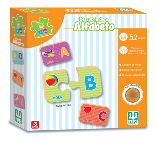 Imagem 1 de 2 de Jogo Educativo Descobrindo O Alfabeto - Nig Brinquedos