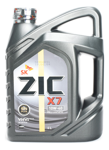 Aceite Para Motor Zic X7 10w40 Sintetico Sp Bencinero 4l