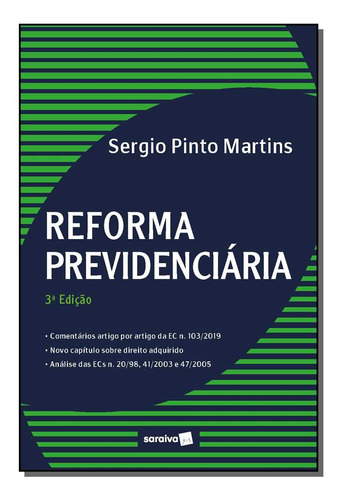 Libro Reforma Previdenciaria De Martins Sergio Pinto Saraiv