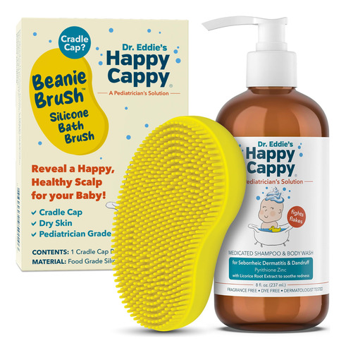 Kit De Baño Para Bebe Cepillo Con Champú Medicado 