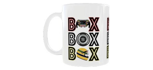Taza Tazon Box Box F1 - Formula1 Casco Rueda Volante