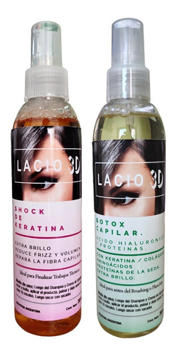 Kit Shock De Keratina Y Botox Capilar Lacios 3d X 200ml