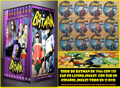 Batman De 1966 En Latino E Ingles Completa 120 Cap Para Dvd | MercadoLibre