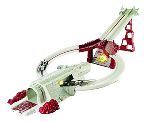 Juego De Riel Hot Wheels Star Wars Crait Assault Raceway