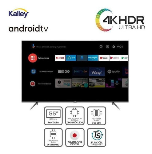Imagen 4 de 8 de Televisor Kalley 50 Smart Bluetooth K-atv50uhd Android