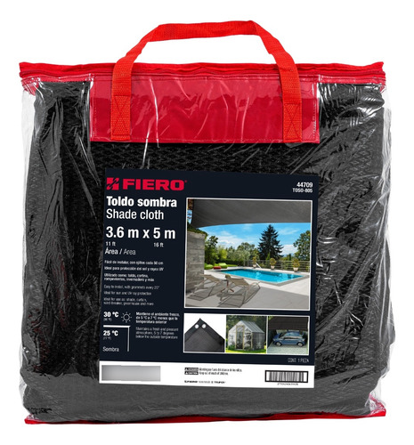 Lona Para Alberca Malla Sombra Invernadero 80% Uv 3.6 X 3m.